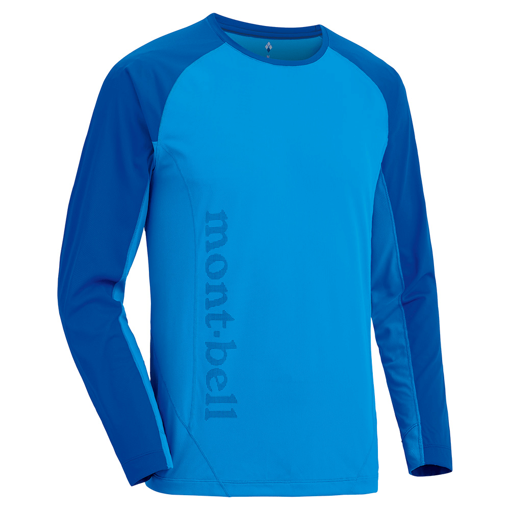 Mont-bell 長袖圓領排汗衣 男 深藍/天藍 Cool Light Long Sleeve T 1114450